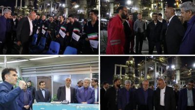 بازدید وزیر تعاون از شیفت شب ایرانول و تجلیل از کارگران به مناسبت روز کارگر
