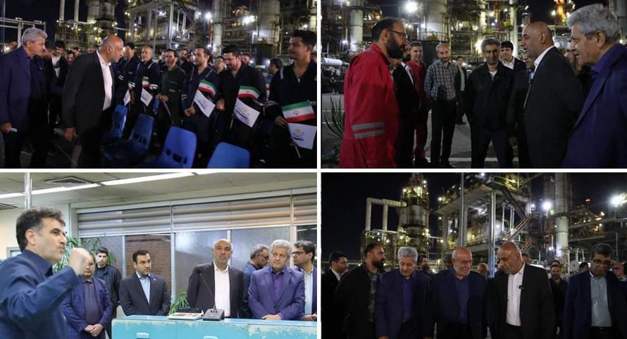 بازدید وزیر تعاون از شیفت شب ایرانول و تجلیل از کارگران به مناسبت روز کارگر