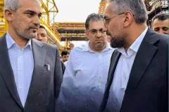بازدید وزیر اقتصاد از مبین انرژی خلیج فارس؛ بررسی روند بازسازی و بازگشت ظرفیت عملیاتی