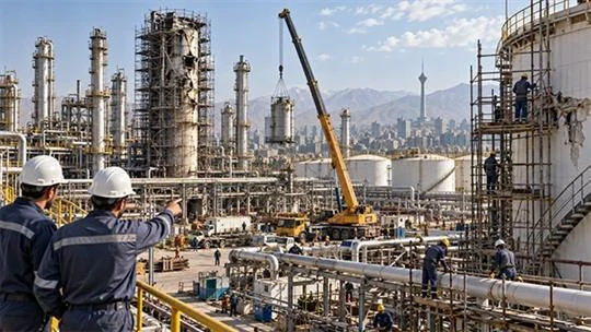 بازسازی تأسیسات نفتی با سرعتی فراتر از برنامه زمان‌بندی