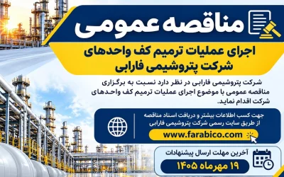 مناقصه پتروشیمی فارابی برای ترمیم کف واحدهای مجتمع برگزار می‌شود