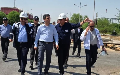 بازدید مدیرعامل تاپیکو از پتروشیمی فارابی؛ بررسی تولید و برنامه‌های توسعه‌ای