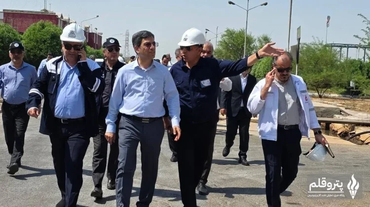بازدید مدیرعامل تاپیکو از پتروشیمی فارابی؛ بررسی تولید و برنامه‌های توسعه‌ای