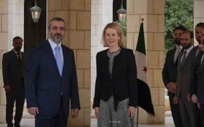 وزیر خارجه سوریه و نایب‌رئیس کمیسیون اروپا در کاخ تشرین به بررسی تحریم‌ها و همکاری‌ها پرداختند