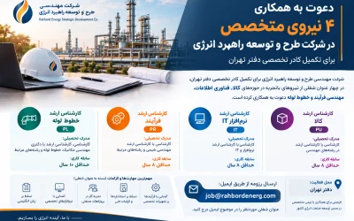 استخدام ۴ نیروی متخصص در شرکت طرح و توسعه راهبرد انرژی در تهران