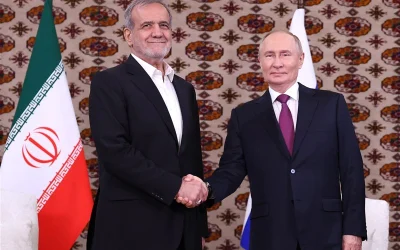 پوتین و پزشکیان: تعهد به ادامه مذاکرات و رد یک‌جانبه‌گرایی