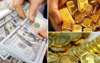 کاهش لحظه‌ای دلار و طلا در آغاز معاملات یکشنبه ۲۶ مهر