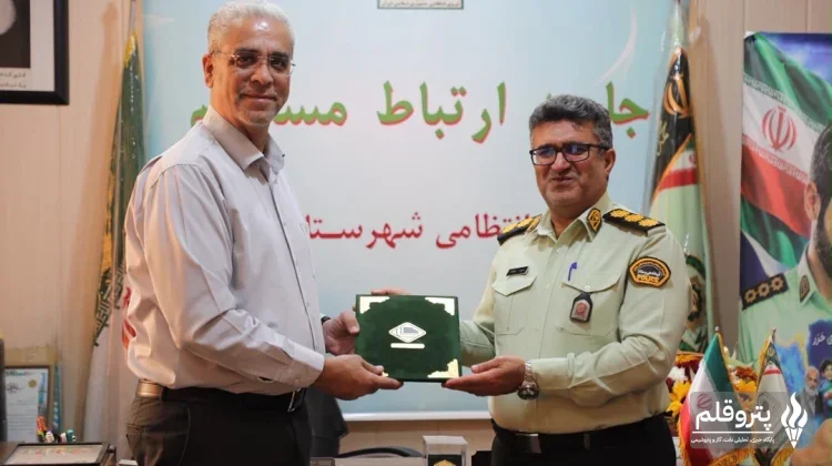 دیدار مدیرعامل مخازن سبز پتروشیمی عسلویه با فرمانده انتظامی شهرستان عسلویه