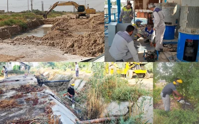 آماده‌باش شرکت عملیات غیرصنعتی پتروشیمی برای بارندگی‌ها؛ افزایش ظرفیت دفع آب‌های سطحی شهرک بعثت